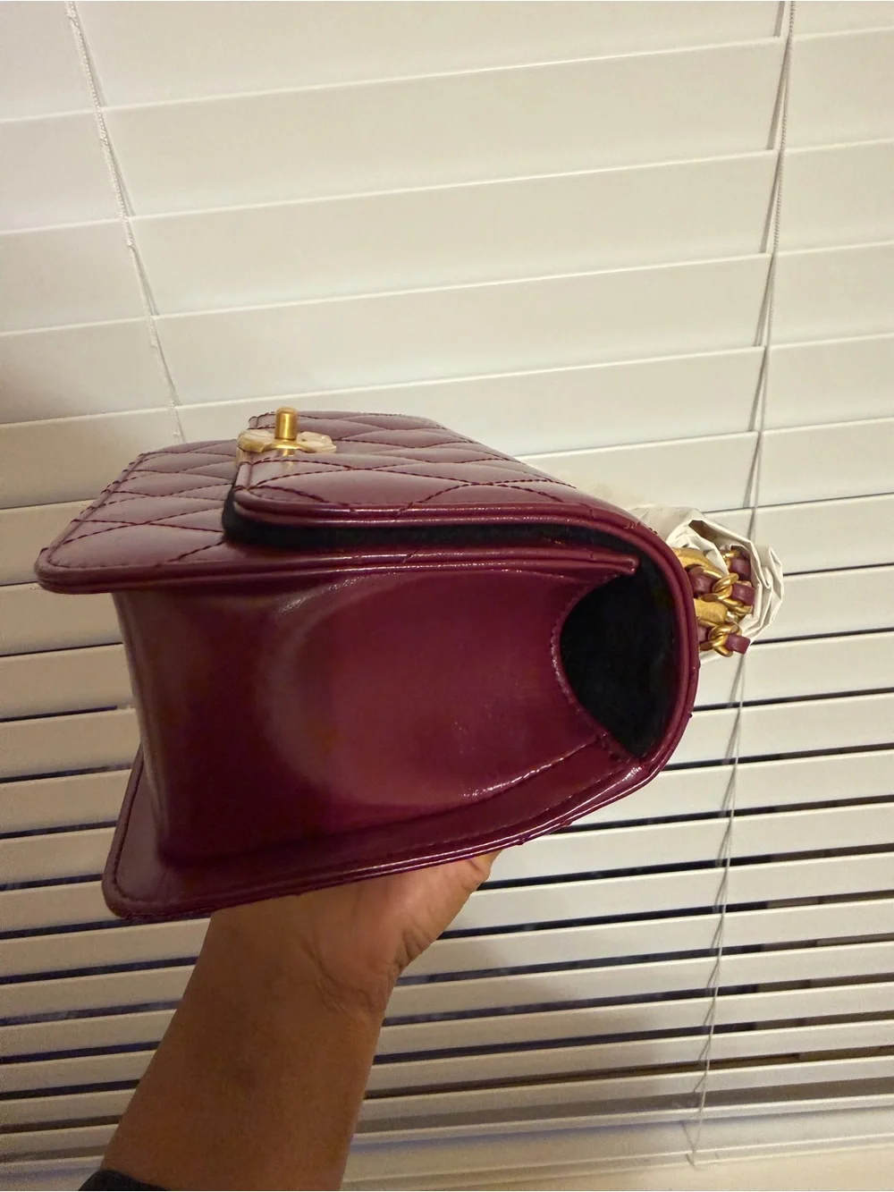 CHANEL Quilted Mini Flap Crossbody in Deep Bordeaux with Gold Hardware